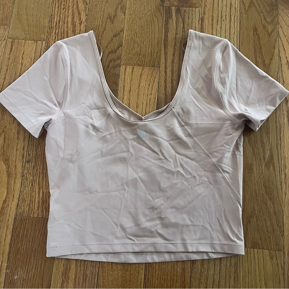 Lululemon Align Pink T-Shirt Smoky Blush Size 8 - Picture 1 of 5